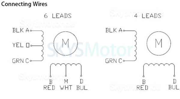 Oukeda NEMA 23 Schrittmotor OK57STH56-2804AD8-32 1,8 Grad 12,35Ncm 2 Phasen D-Cut